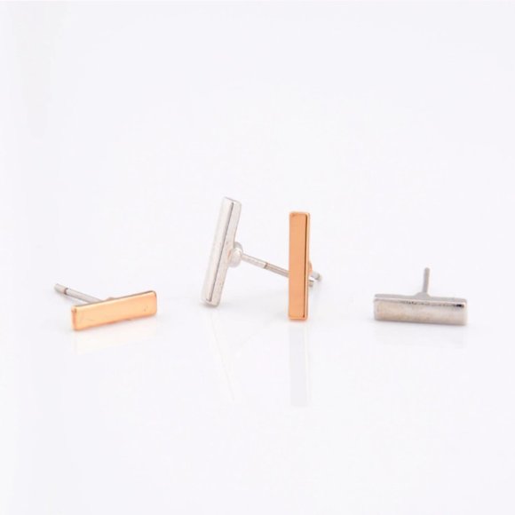 “Life is Short" Trendy Minimalist Stud Earrings - Picture 4 of 5